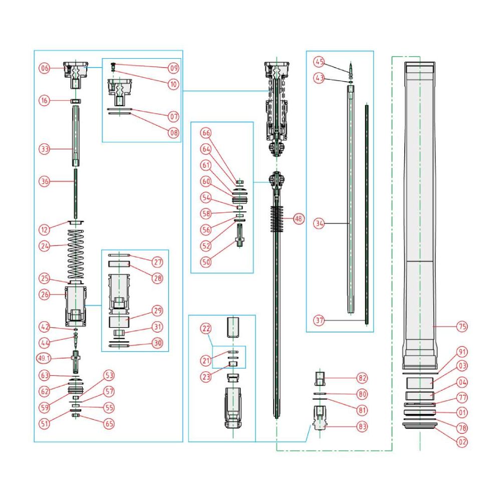 Fork spare parts Gasgas 300 EC (18-20) - Cartridge oil seal (21) K110210000401