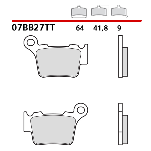 Brake pads Brembo KTM 65 SX (23-25) front ceramic 07BB27TT