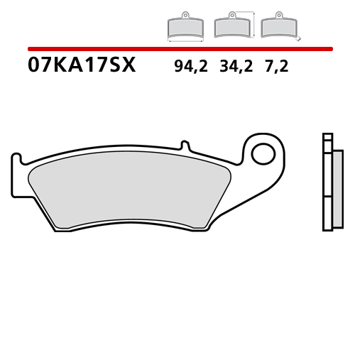 Brake pads Brembo Kawasaki KX 450 F (06-23) front race 07KA17SX