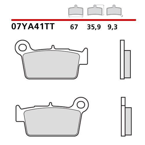 Brake pads Brembo Beta RR 250 (05-09) rear ceramic 07YA41TT