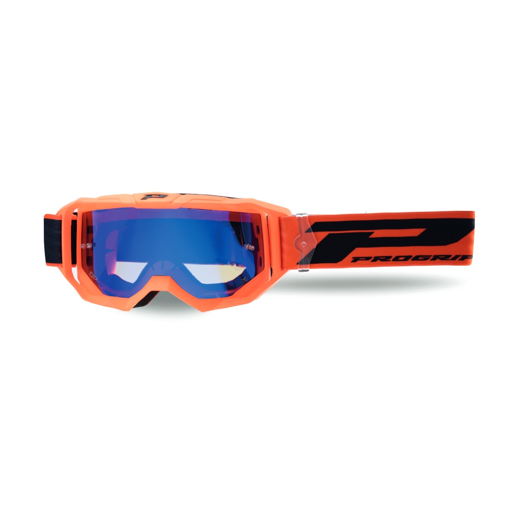 Goggles Pro Grip Vision Go - Orange mirrored lens blue 3300-409-FL