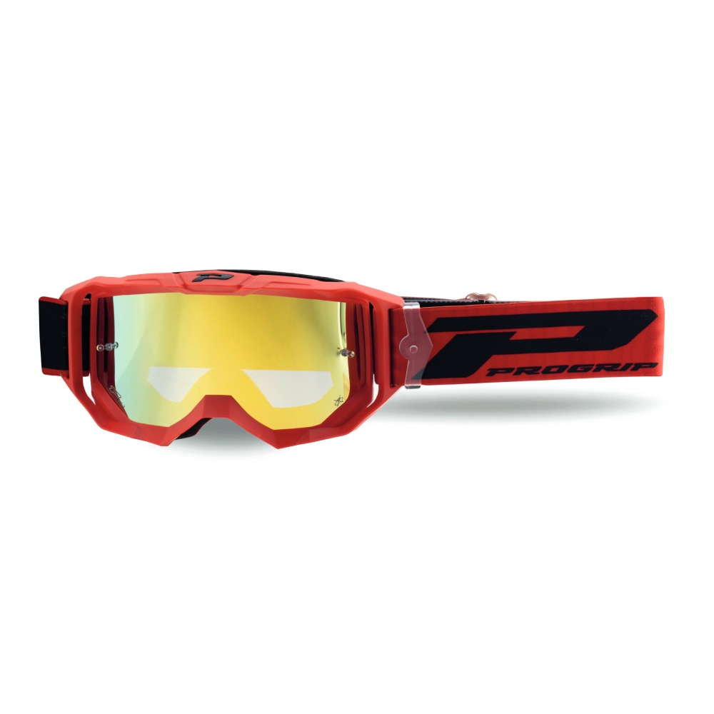 Goggles Pro Grip Vision Go - Red mirrored lens yellow 3300-411-FL