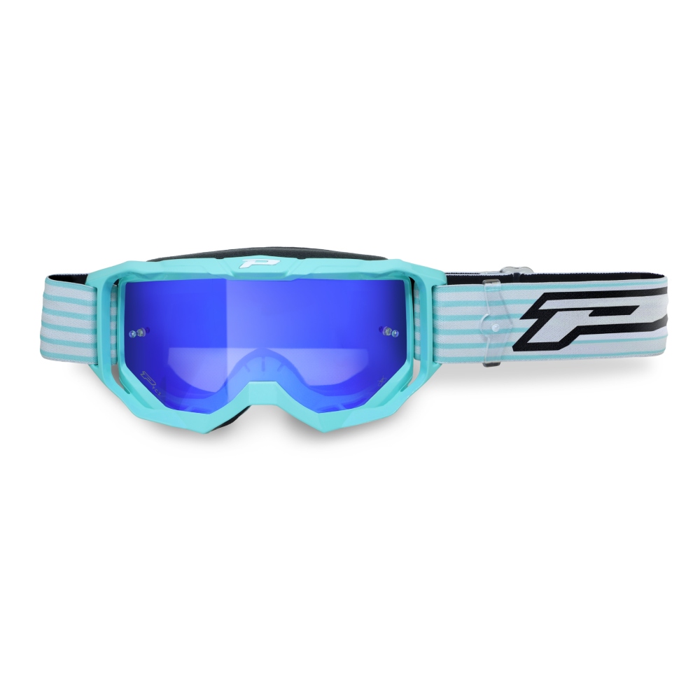 Goggles Pro Grip Vision Go - Light blue mirrored lens blue 3300-415-FL