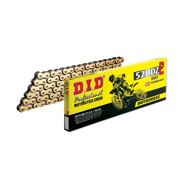 Drive chain DID pitch 520 cross budget-friendly without O-RING 120 links -gold 520DZ2.120