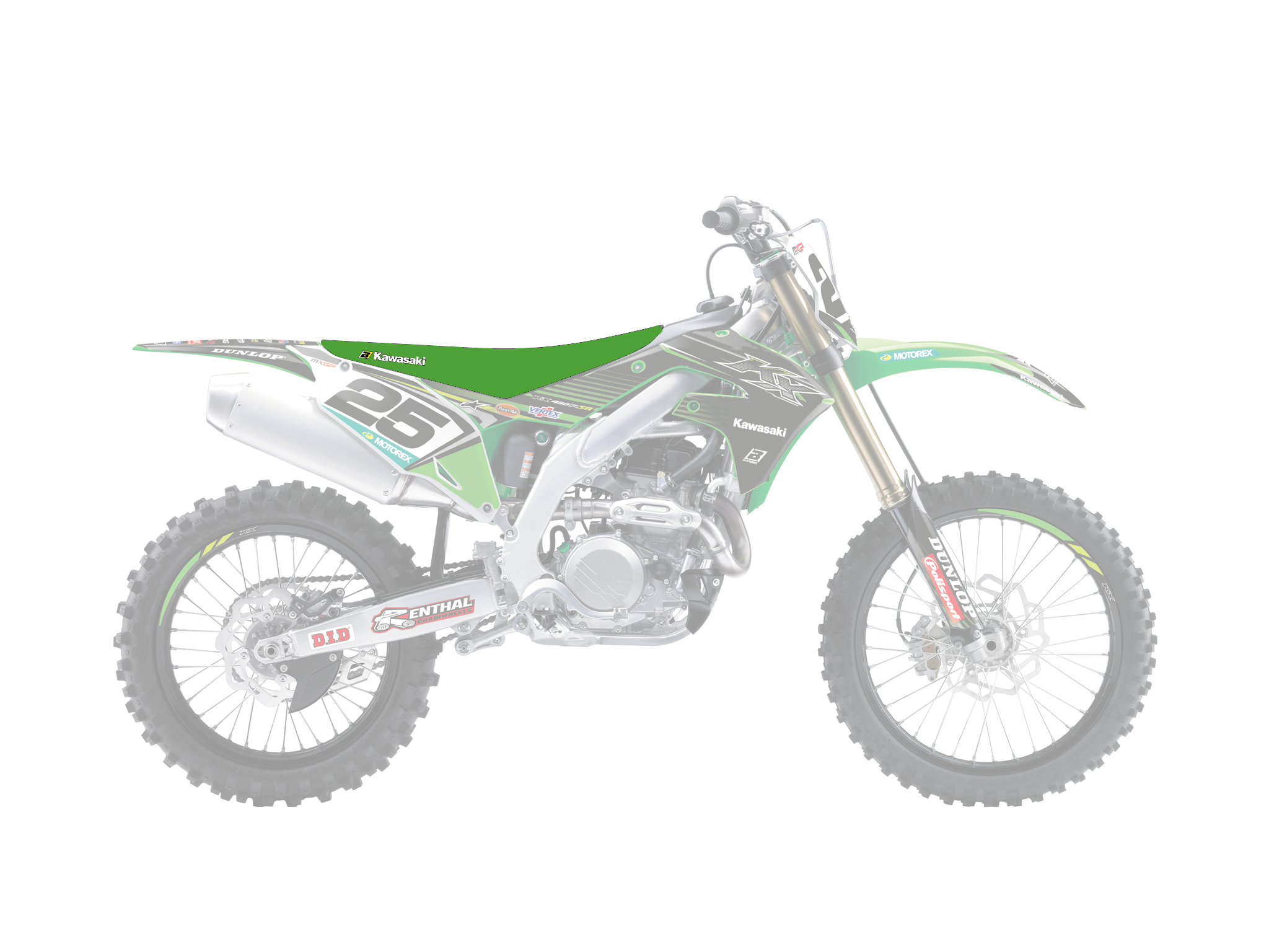 Seat cover Blackbird Kawasaki KX 450 F (19-25) pyramid green BL-1433G/01