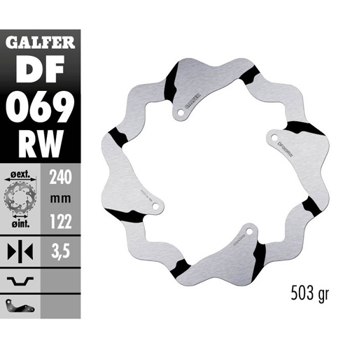 Brake disc Galfer Race Honda CRF 250 RX (19-25) rear DF069RW