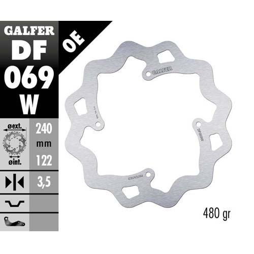 Brake disc Galfer Wave Honda CRF 450 RX (17-25) rear DF069W