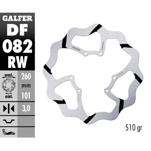 Brake disc Galfer Race Honda CRF 450 R (15-25) front DF082RW