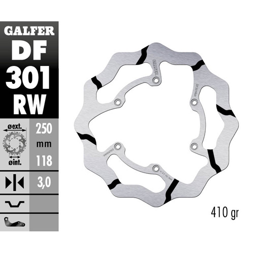 Brake disc Galfer Race Yamaha YZ 250 F (01-15) front DF301RW