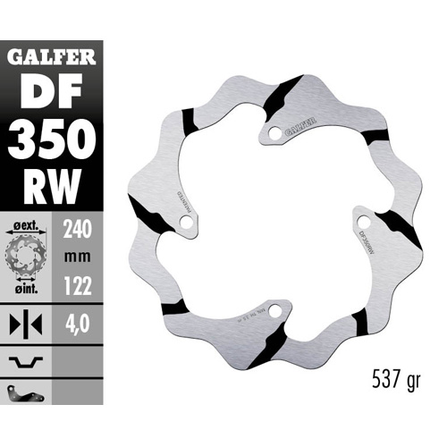 Brake disc Galfer Race Suzuki RMZ 450 (05-25) rear DF350RW