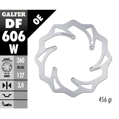 Brake disc Galfer Wave Husqvarna 501 FE (14-25) front DF606W