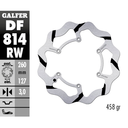Brake disc Galfer Race Beta RR 300 (13-25) front DF814RW