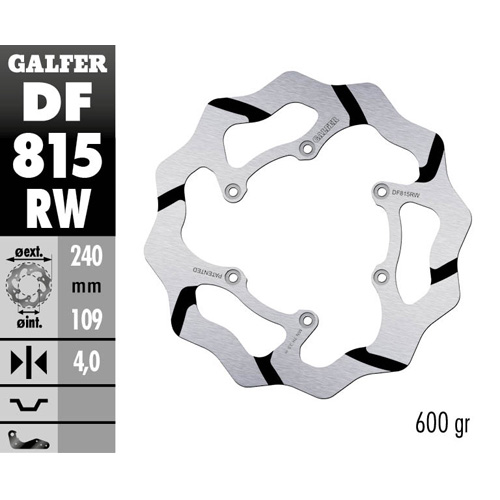Brake disc Galfer Race Beta RR 498 (13-14) rear DF815RW