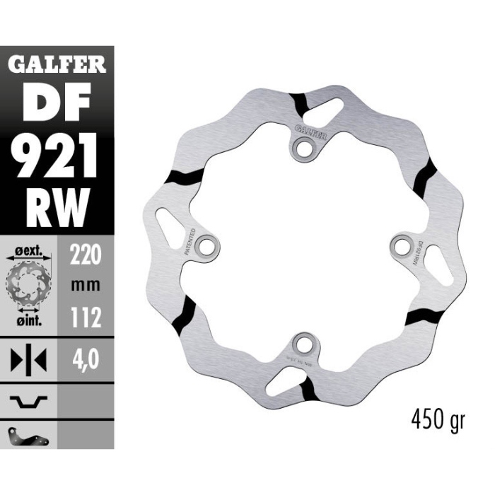 Brake disc Galfer Race Sherco 300 SE-R (14-25) rear DF921RW