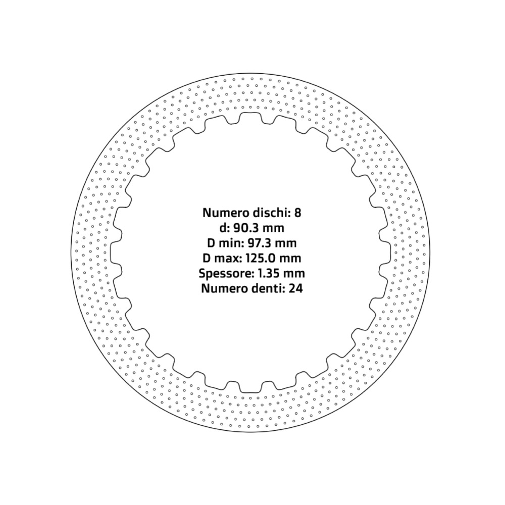 Clutch plates NRTeam KTM 250 SX-F (06-12) - Steel set DS02.S007.8