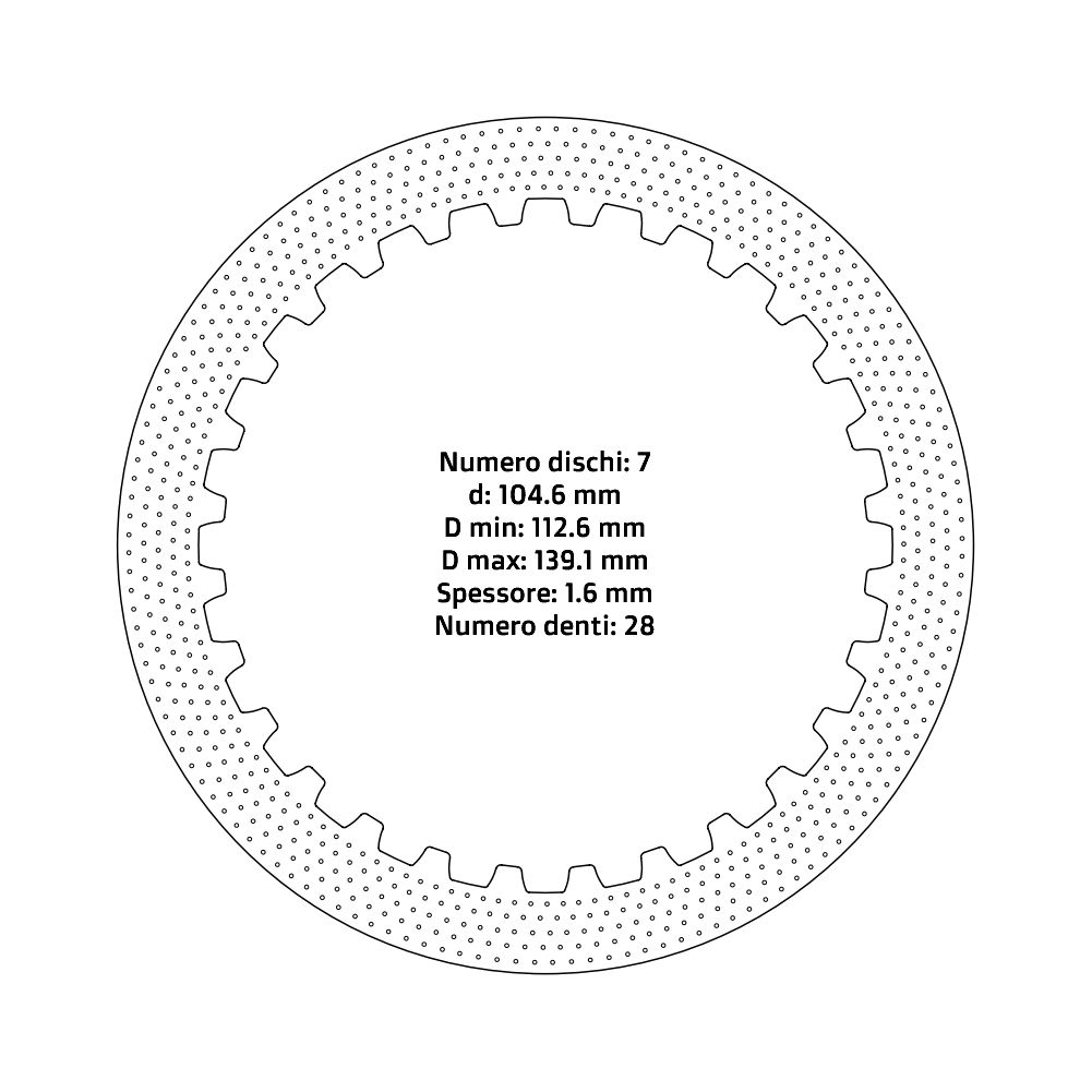Clutch plates NRTeam Honda CRF 450 R (02-16) - Steel set DS02.S008.7