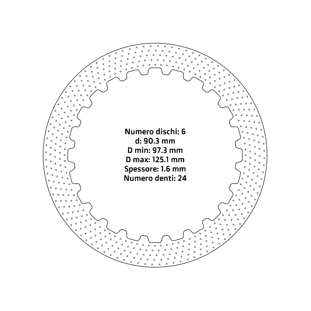 Clutch plates NRTeam Husaberg 125 TE (11-14) - Steel set DS02.S009.6