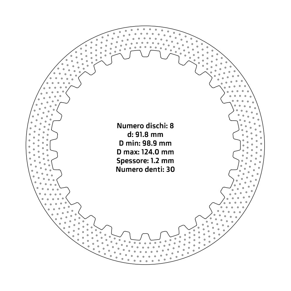 Clutch plates NRTeam Yamaha YZ 250 F (01-18) - Steel set DS02.S017.8