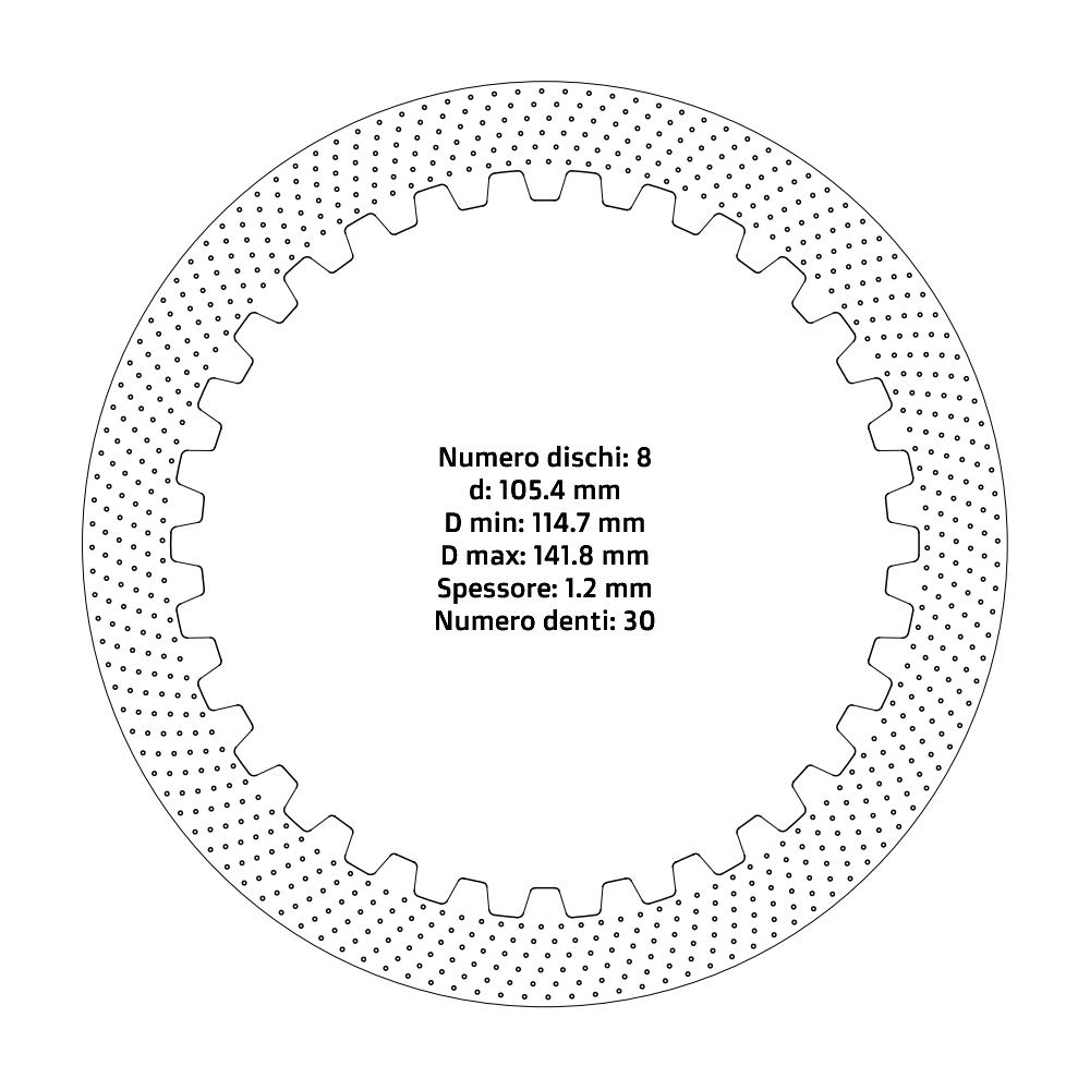 Clutch plates NRTeam Yamaha WR 426 F (01-02) - Steel set DS02.S019.8
