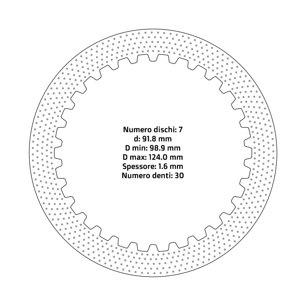 Clutch plates NRTeam Fantic 125 XE (21-25) - Steel set DS02.S021.7