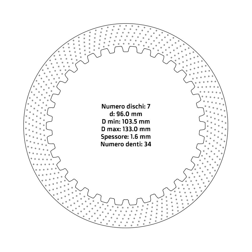 Clutch plates NRTeam Suzuki RMZ 250 (04-25) - Steel set DS02.S022.7