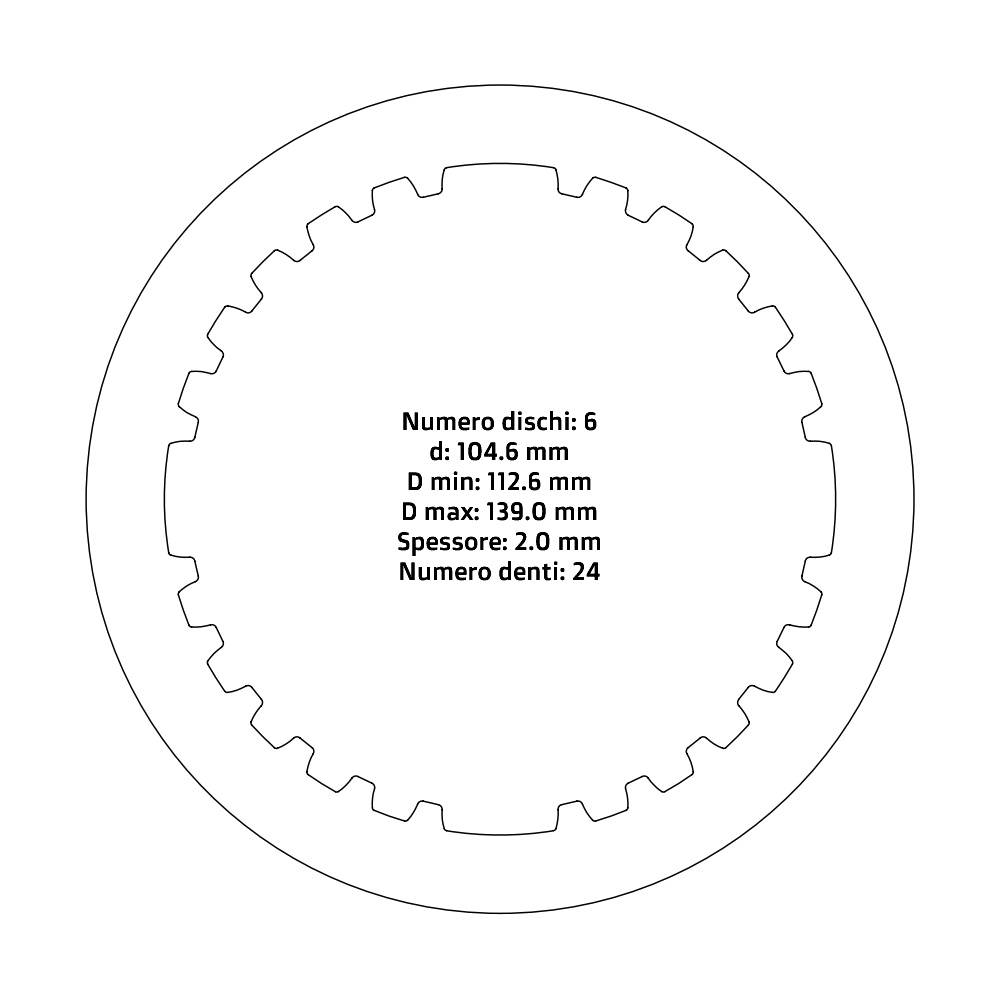 Clutch plates NRTeam Honda CRF 450 R (17-20) - Steel set DS02.S023.6