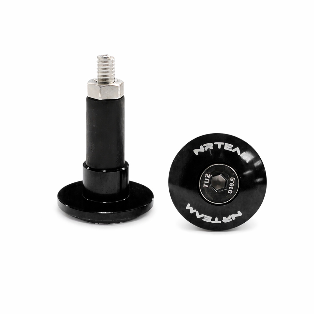 Pair of handlebar end caps NRTeam black Pair of handlebar end caps NRTeam black
