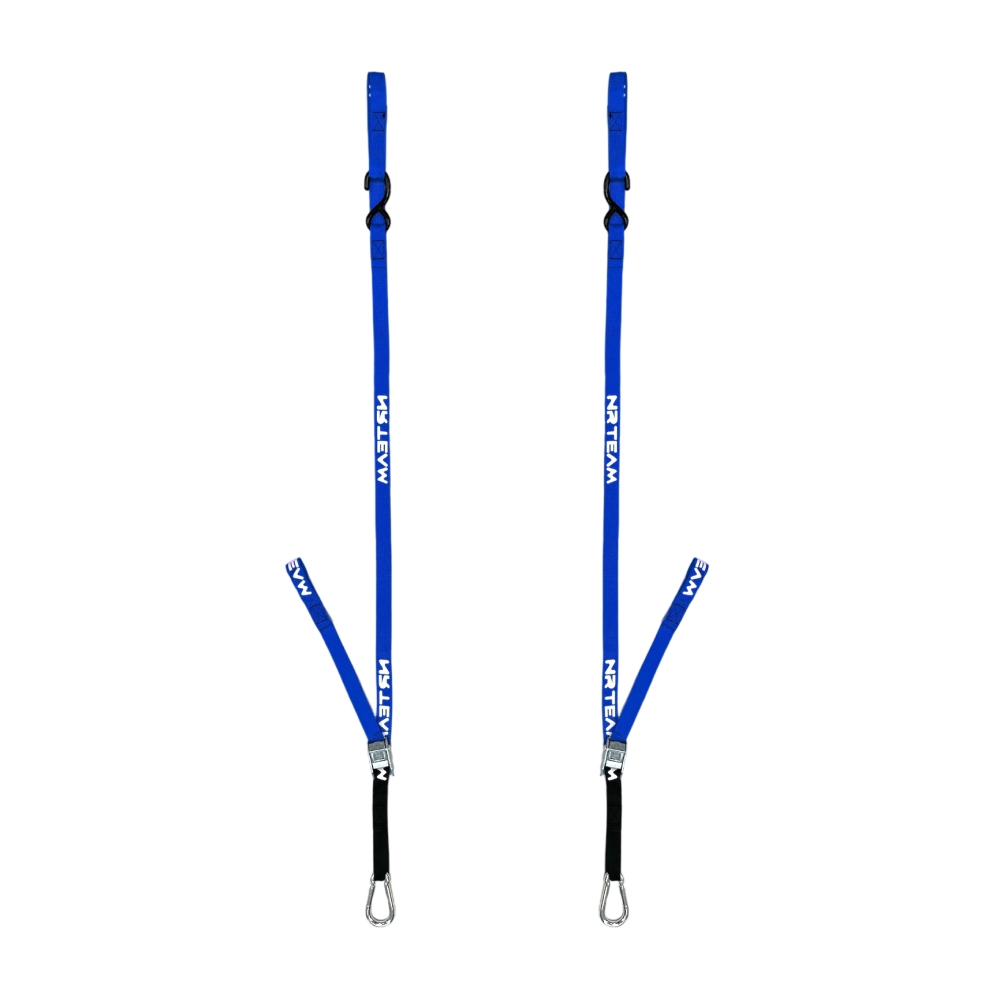 Pair of motorcycle straps Pull Up 25mm NRTeam blue Pair of motorcycle straps Pull Up 25mm NRTeam blue