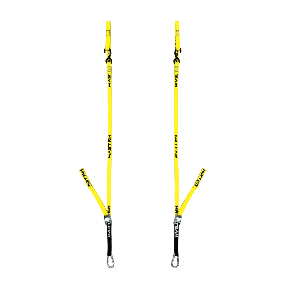 Pair of motorcycle straps Pull Up 25mm NRTeam yellow DS89.PU10G