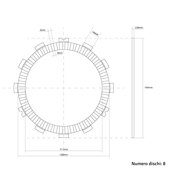 Clutch Discs (Friction) FCC Beta Xtrainer 250 (18-25) FCC.0033