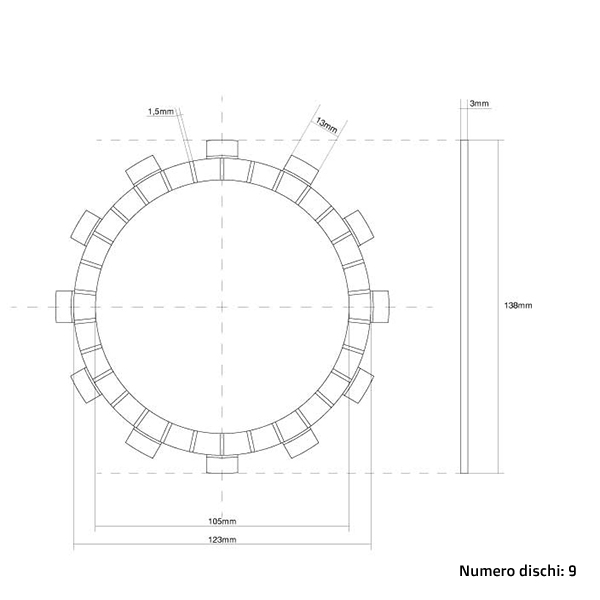 Clutch Discs (Friction) FCC Gasgas 250 EC-F (10-13) FCC.0090