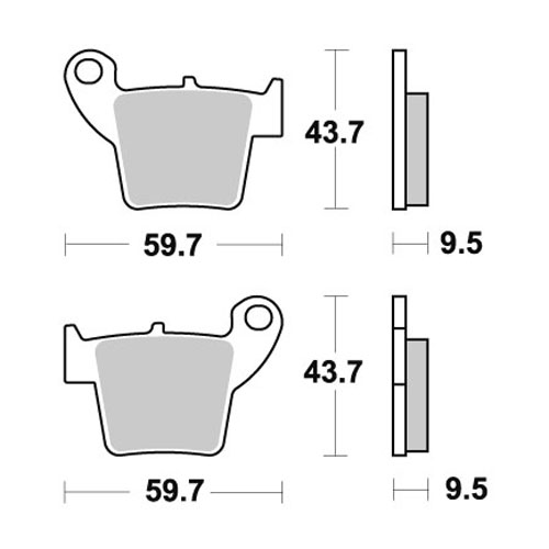 Brake pads Galfer Honda CRF 450 RX (17-25) rear race FD278G1396R