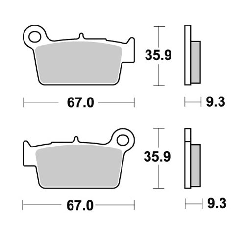 Brake pads Galfer Beta RR 520 (10-11) rear race FD456G1396R