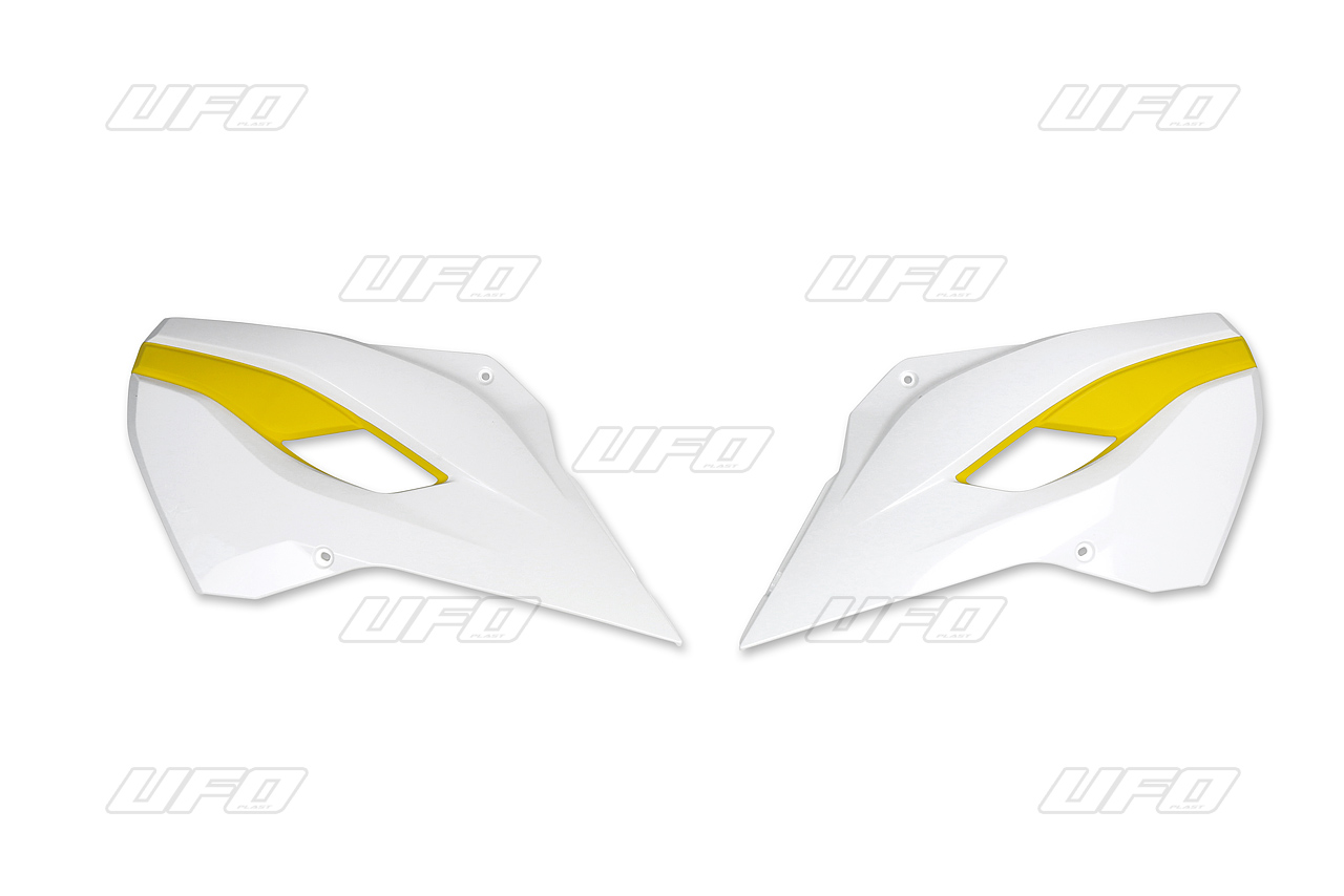 Radiator Shrouds Husqvarna 450 FC (14-15) white and yellow* HU03353-W