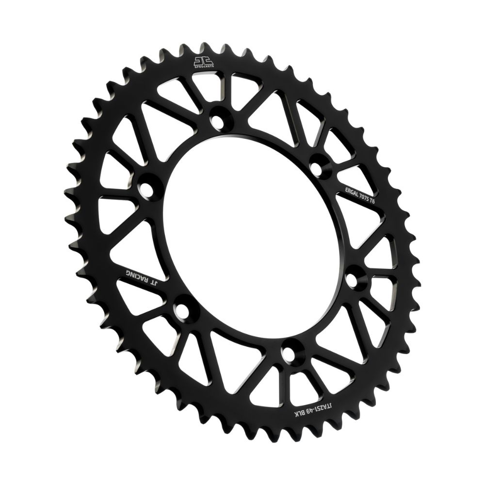 Rear sprocket JT ergal Yamaha YZ 125 (99-25) 49 teeth black JTA251.49BLK