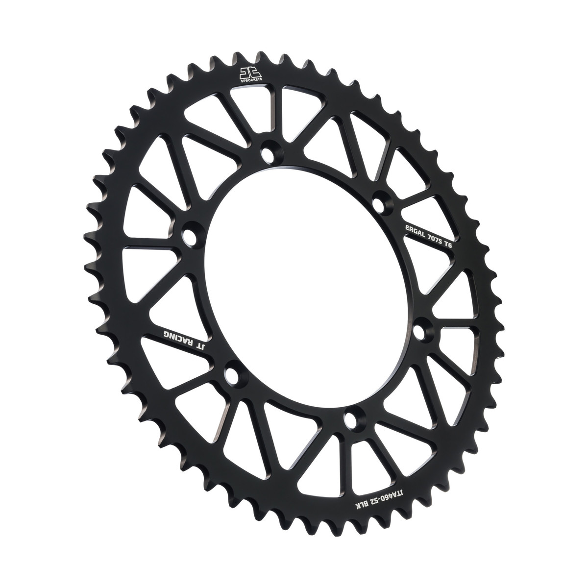 Rear sprocket JT ergal Kawasaki KX 250 (82-08) 52 teeth black JTA460.52BLK