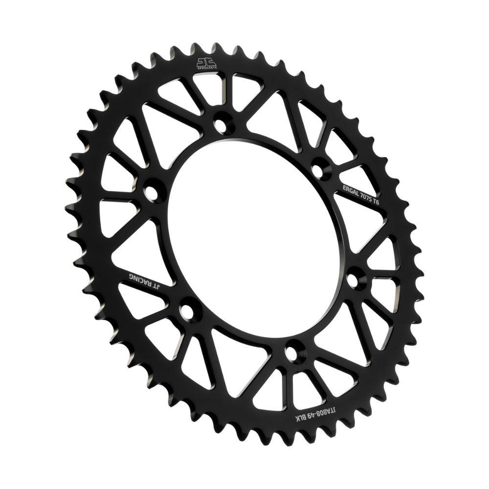 Rear sprocket JT ergal Suzuki RMZ 450 (05-25) 49 teeth black JTA808.49BLK
