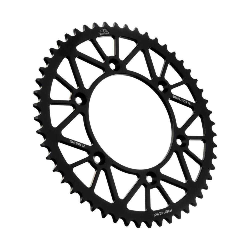 Rear sprocket JT ergal KTM 150 EXC (20-25) 52 teeth black JTA897.52BLK