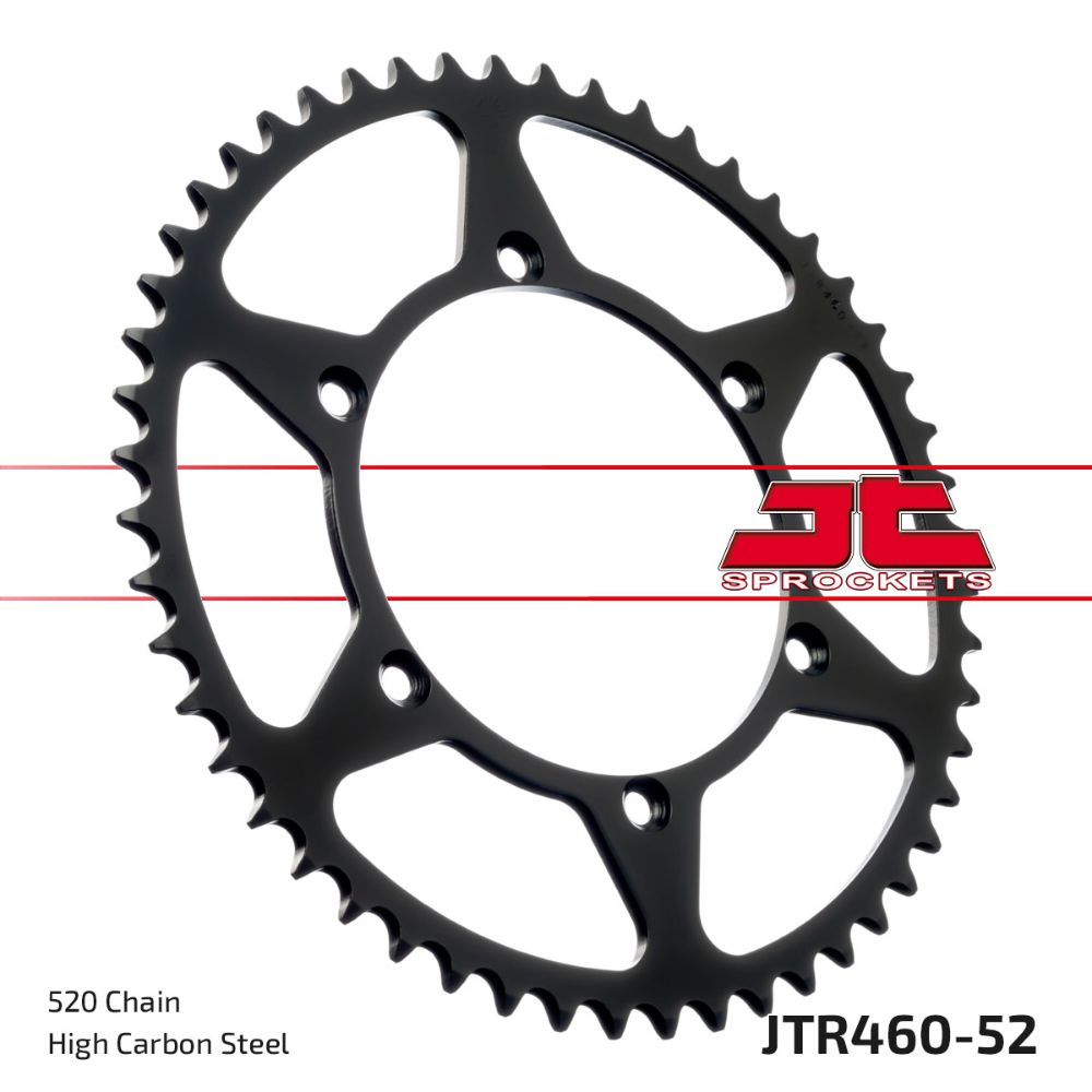 Rear sprocket JT steel Kawasaki KX 500 (83-04) 52 teeth JTR460.52