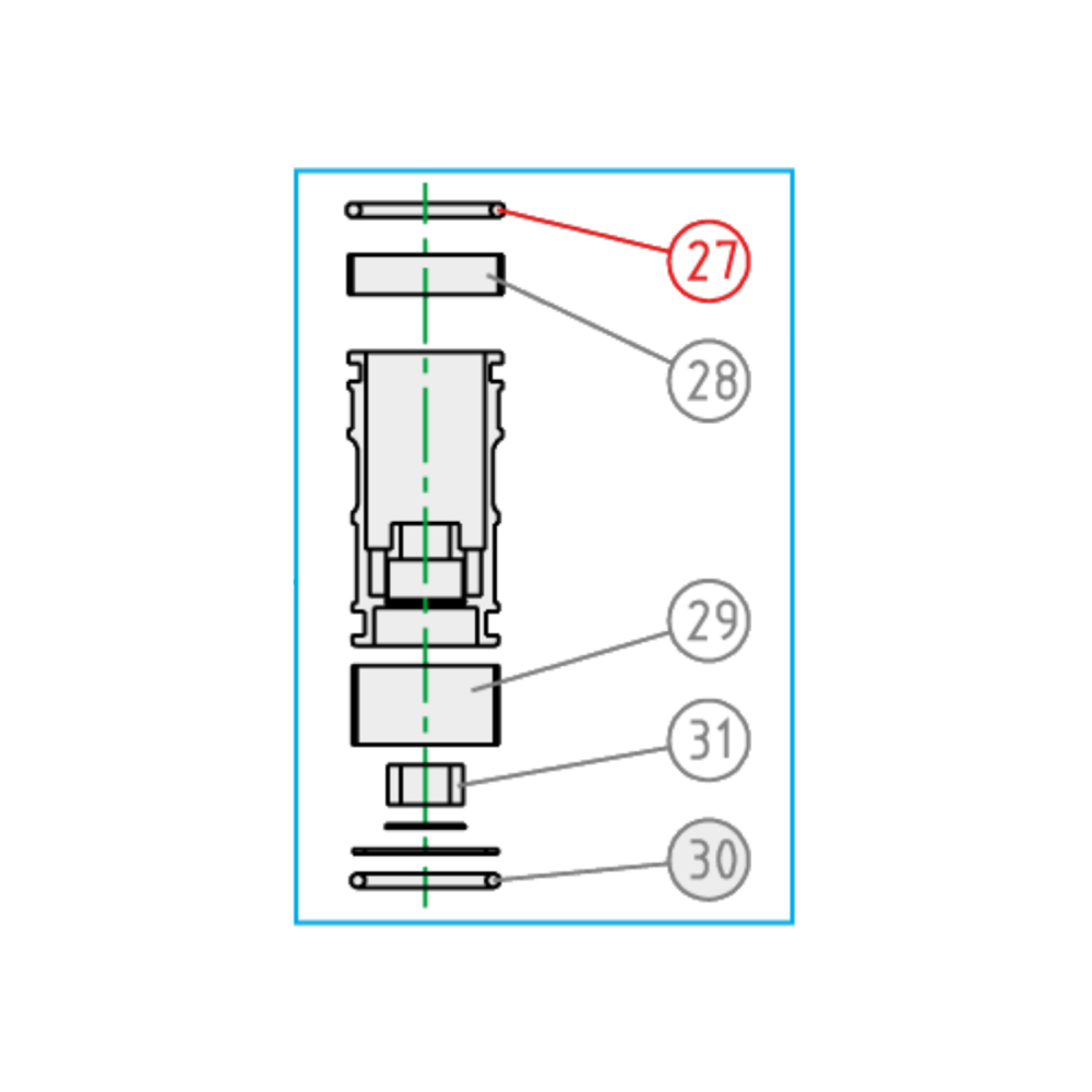 Free piston KYB Honda CRF 450 R (13-14) - Upper O-ring K110270000301
