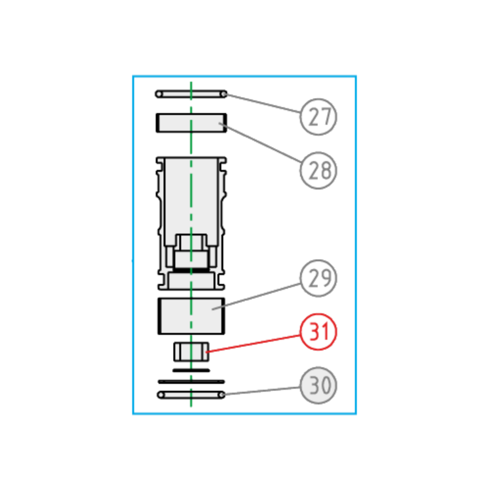 Free piston KYB Kawasaki KX 450 F (13-14) - Oil seal K110760000101