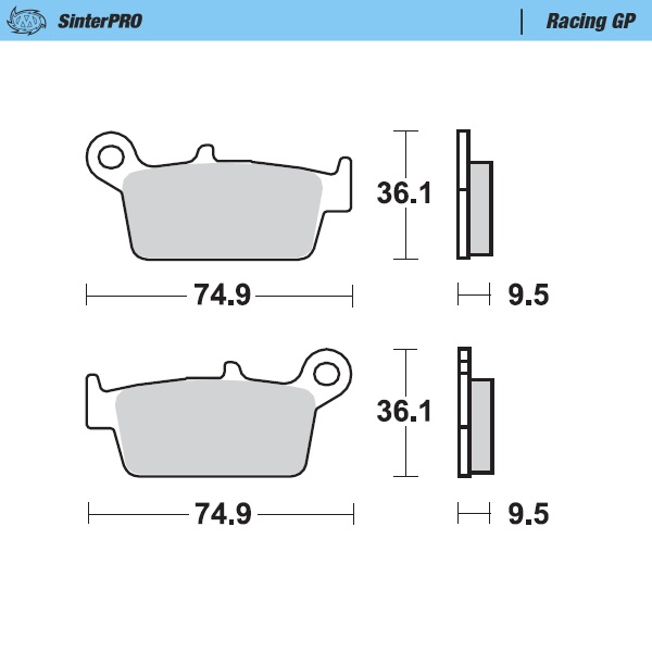 Brake pads Moto Master Suzuki RM 250 (96-12) rear GP MM-091812