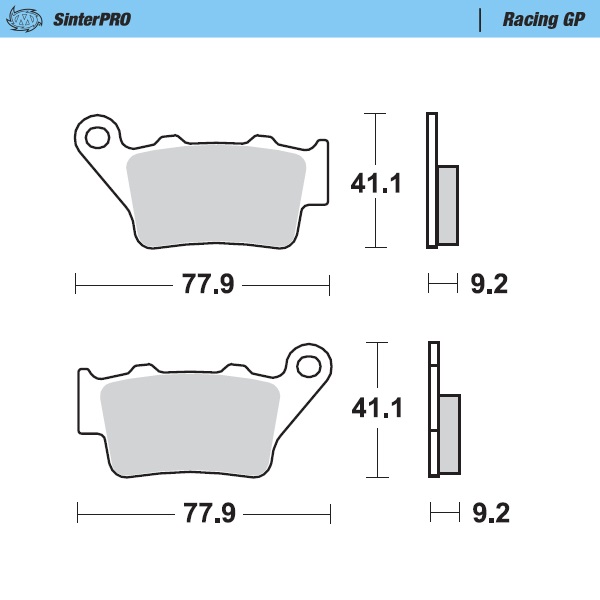 Brake pads Moto Master Husaberg 450 FE (04-08) rear GP MM-093212