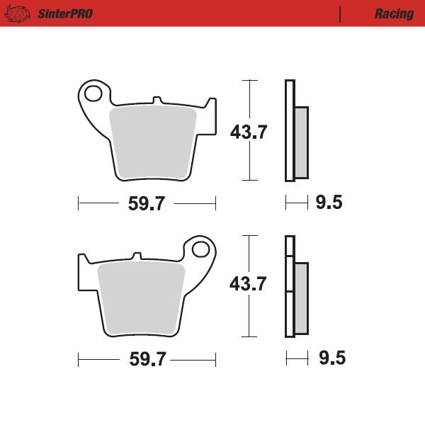 Brake pads Moto Master Honda CRF 250 R (04-25) rear racing MM-094311