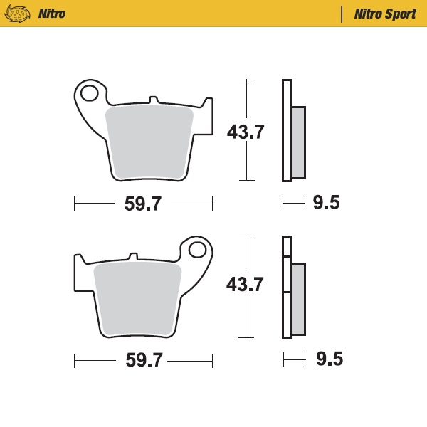 Brake pads Moto Master Honda CR 250 (02-07) rear nitro MM-094322