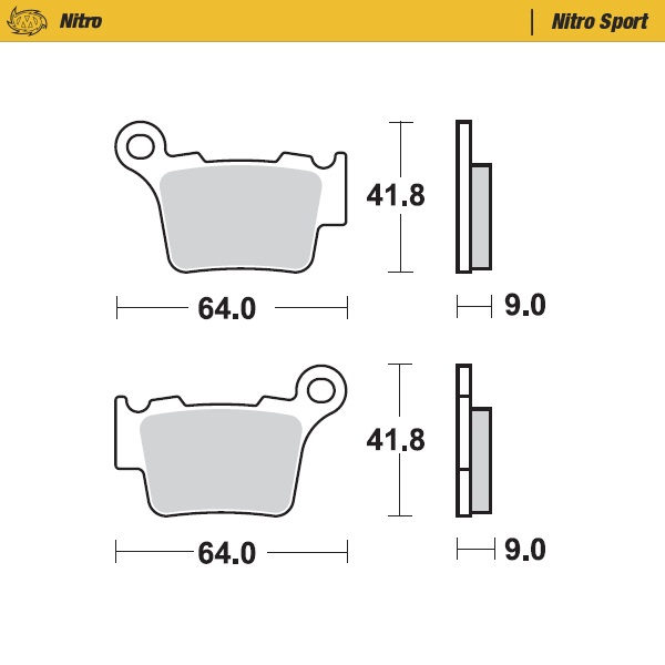 Brake pads Moto Master Husaberg 125 TE (13-14) rear nitro MM-094422