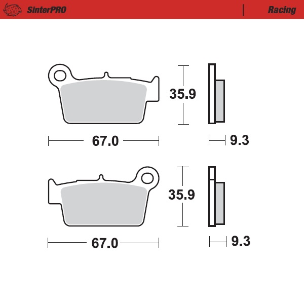 Brake pads Moto Master Beta RR 498 (12-14) rear racing MM-094511