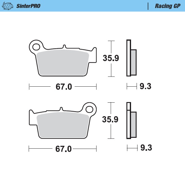 Brake pads Moto Master Beta RR 498 (12-14) rear GP MM-094512