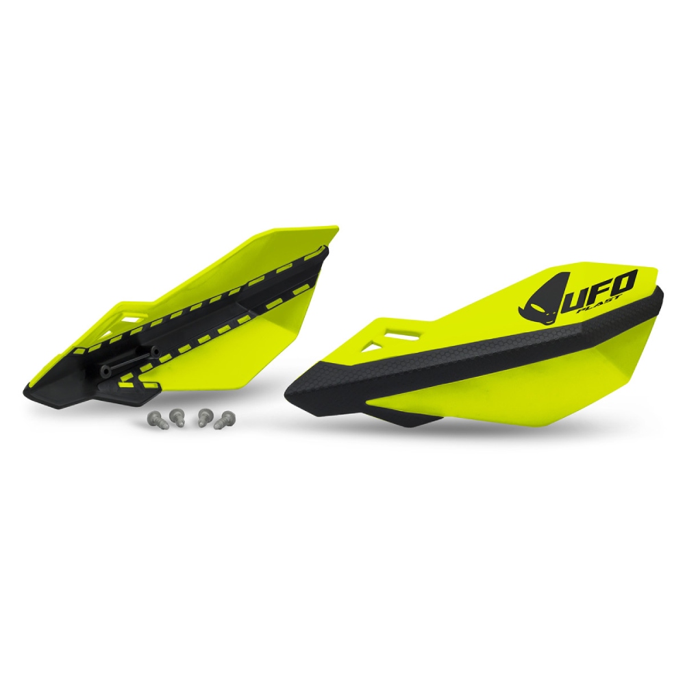 Pair of handguards UFO TRAXION for lever mounts yellow PM01676-104