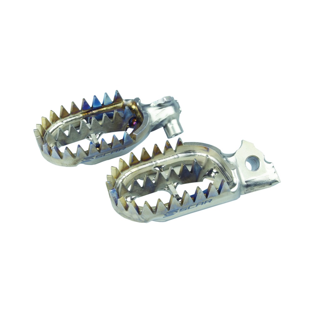 Footpegs titanium Scar Yamaha YZ 250 F (01-23) Gripper S1516
